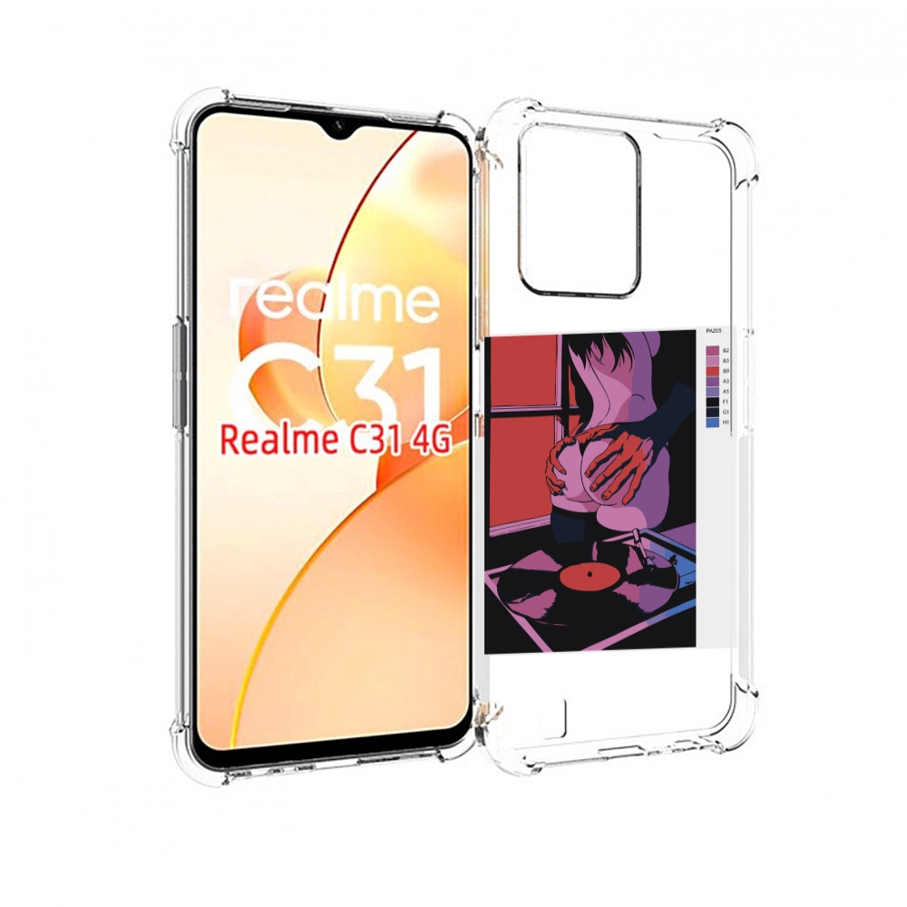 

Чехол MyPads девушка красивая сзади женский для OPPO Realme C31, Прозрачный, Tocco