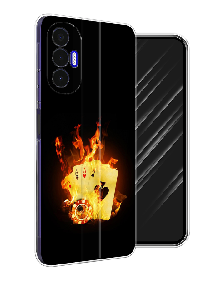 

Чехол Awog на Tecno Pova 3 "Горящие карты", Разноцветный, 301550-9