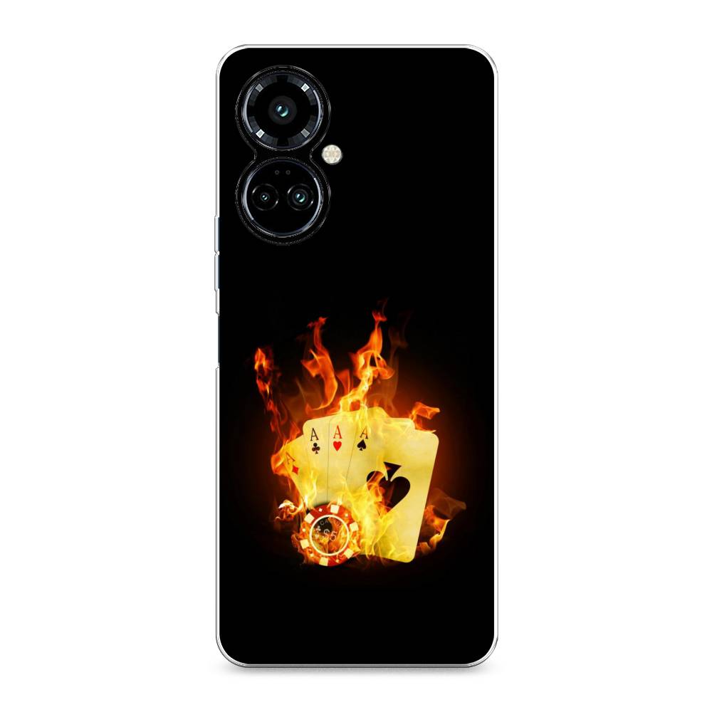 

Силиконовый чехол "Горящие карты" на Tecno Camon 19 Pro