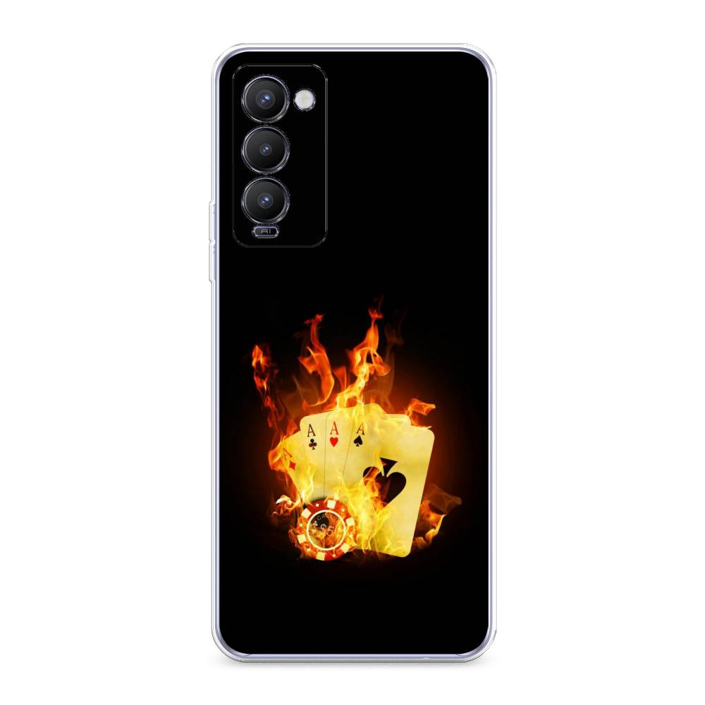 

Чехол Awog на Tecno Camon 18/18T "Горящие карты", Разноцветный, 300950-9