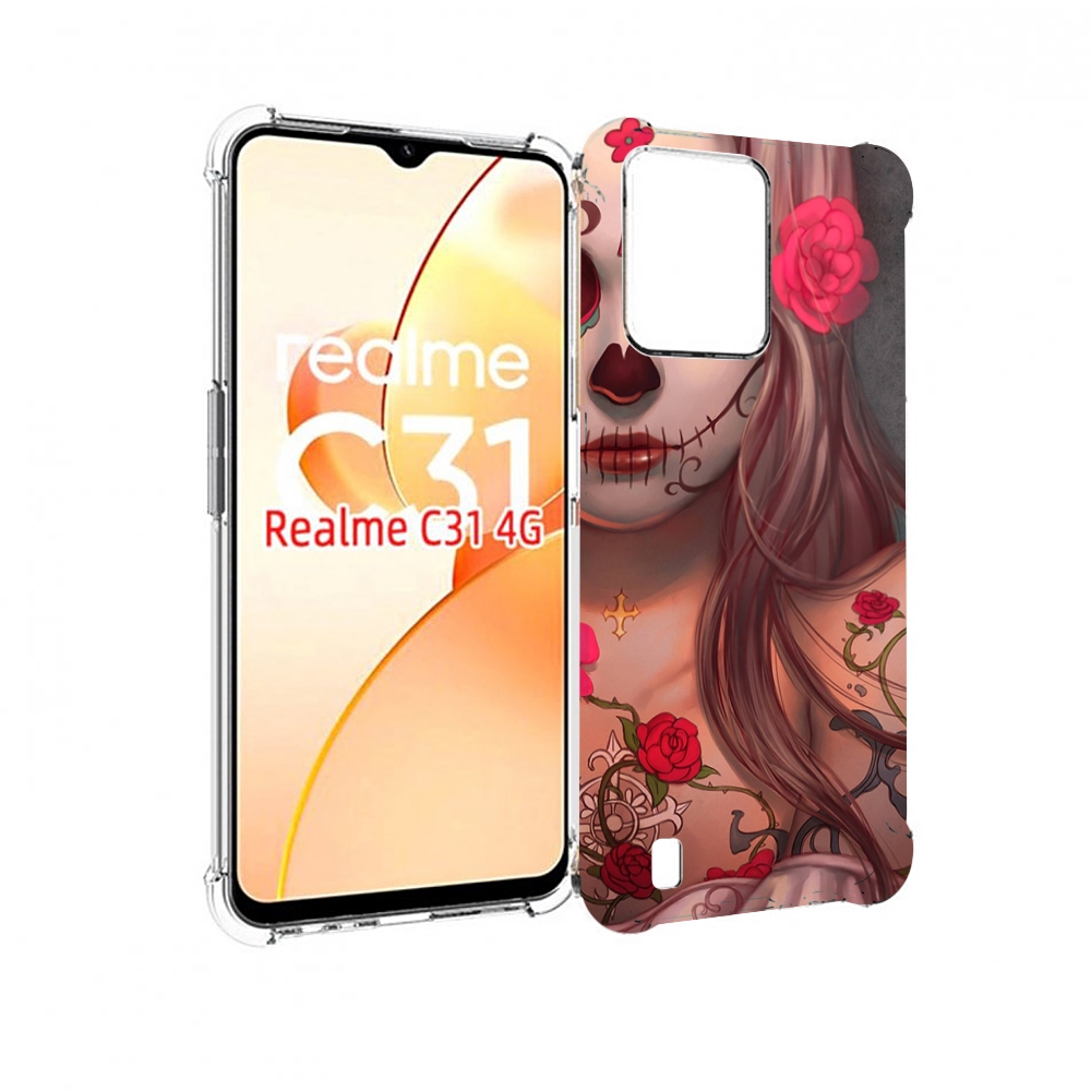 

Чехол MyPads девочка в рисунках для OPPO Realme C31, Прозрачный, Tocco