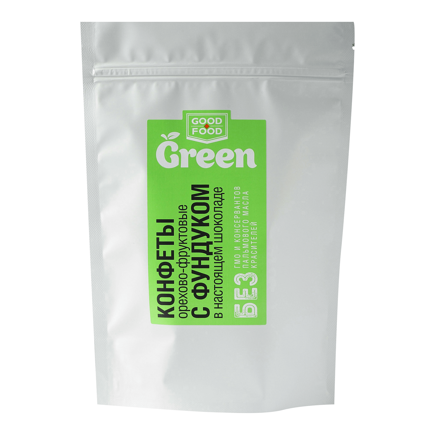 

Конфеты Good Food Green орехово-фруктовые с фундуком в шоколаде 150 г