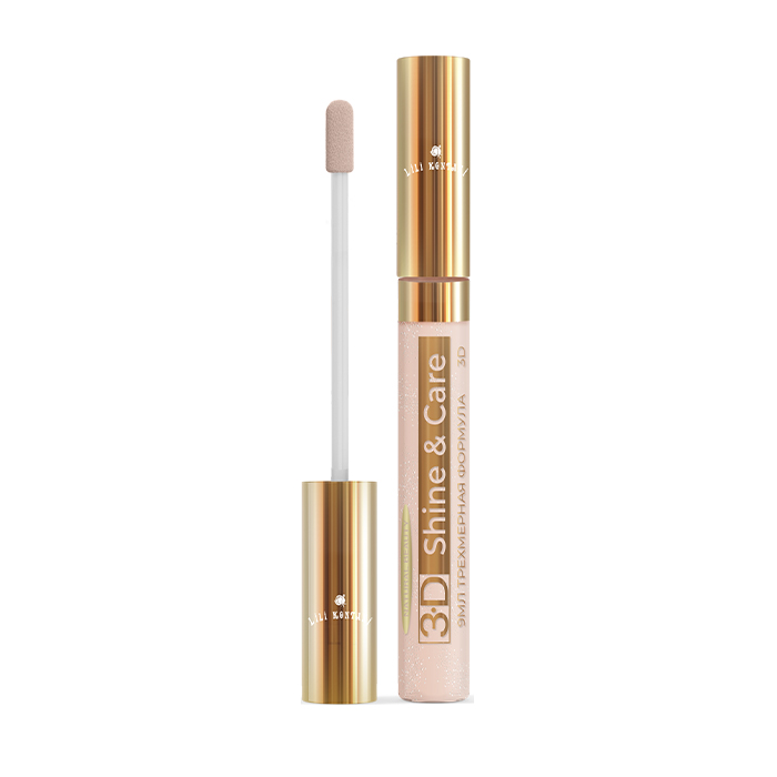 фото Блеск для губ lili kontani lip gloss 3d тон №25 бледно-каштановый, 9 мл