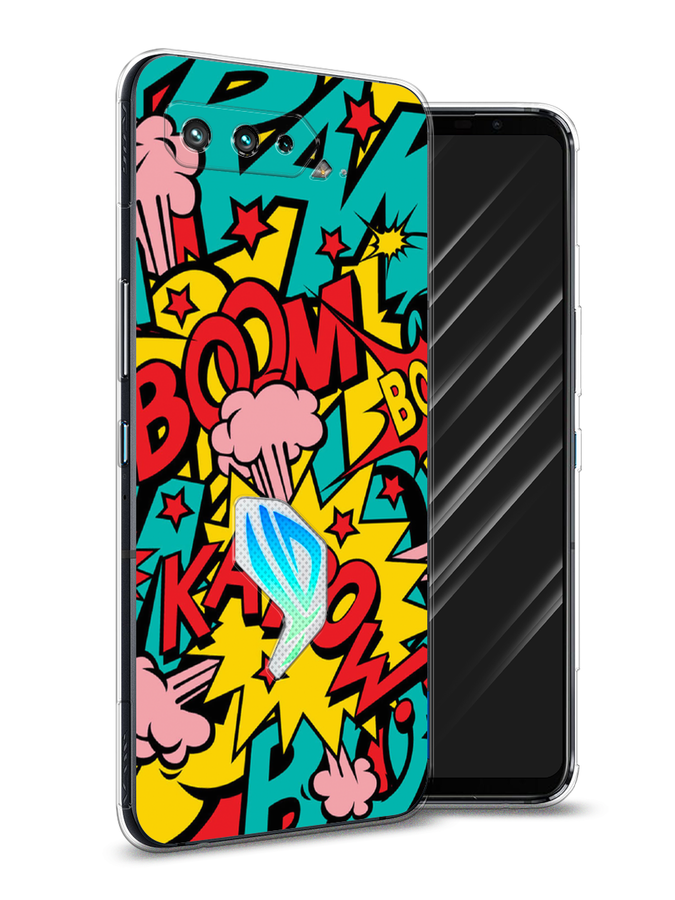 

Чехол Awog на Asus ROG Phone 5 "Постер pop art", Голубой;желтый;красный, 44250-9
