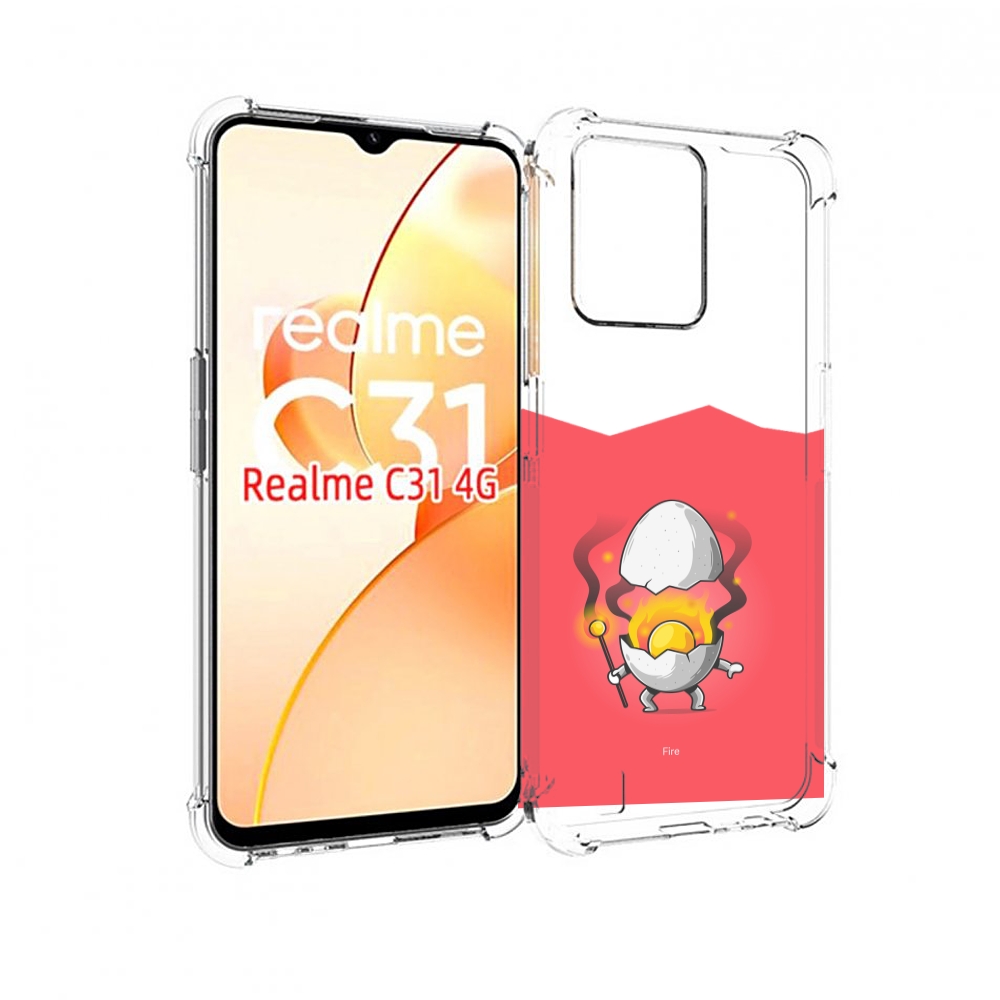 

Чехол MyPads горелое яйцо для OPPO Realme C31, Прозрачный, Tocco