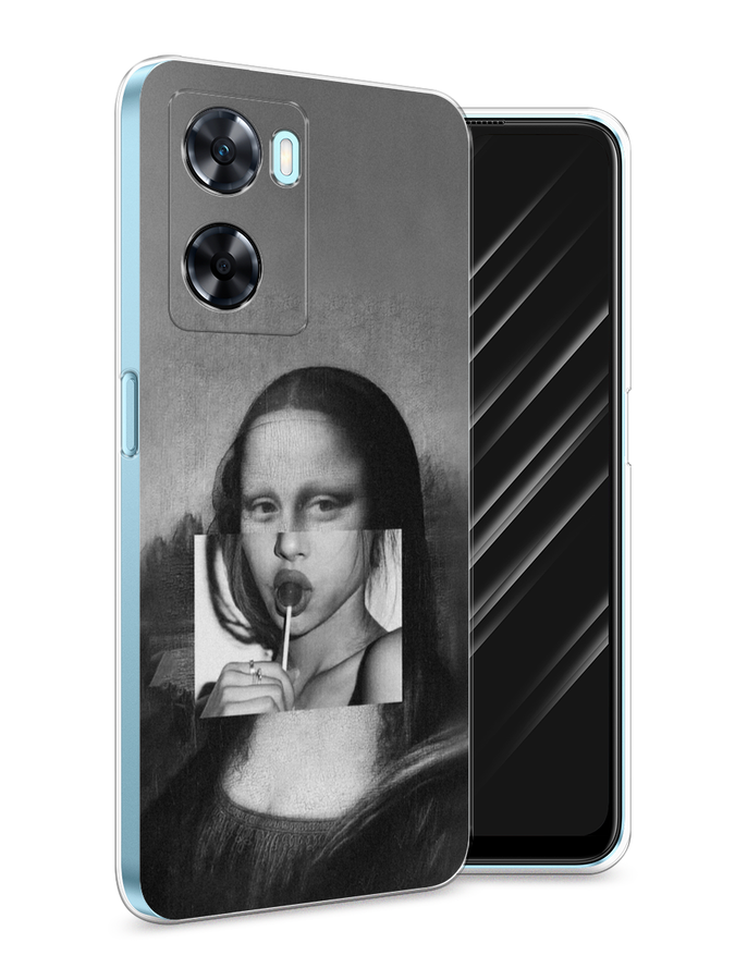

Чехол Awog на OnePlus Nord N20 SE "Mona Lisa sucking lollipop", Серый, 153450-9