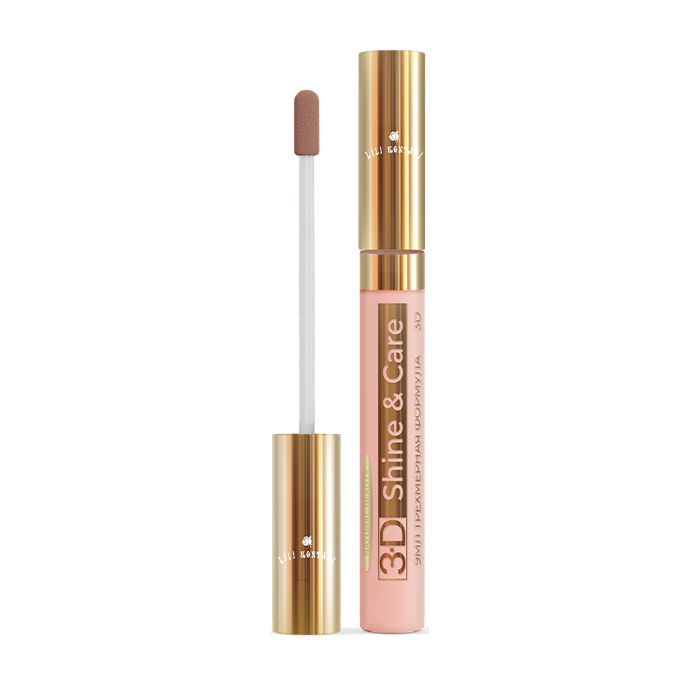 фото Блеск для губ lili kontani lip gloss 3d тон №05 серовато-розовый, 9 мл