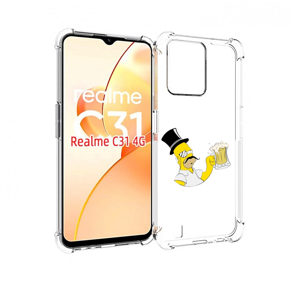 

Чехол MyPads гомер-с-напитком для OPPO Realme C31, Прозрачный, Tocco