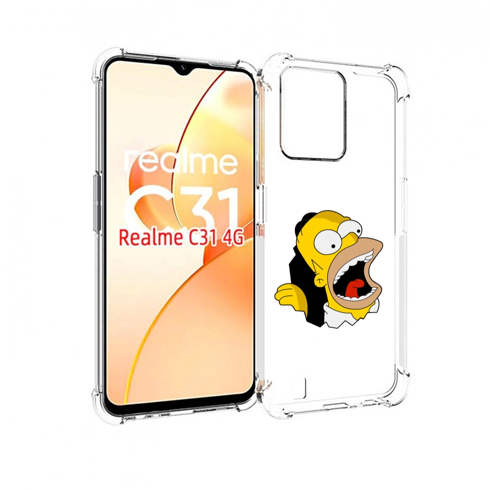 

Чехол MyPads гомер-голодный для OPPO Realme C31, Прозрачный, Tocco