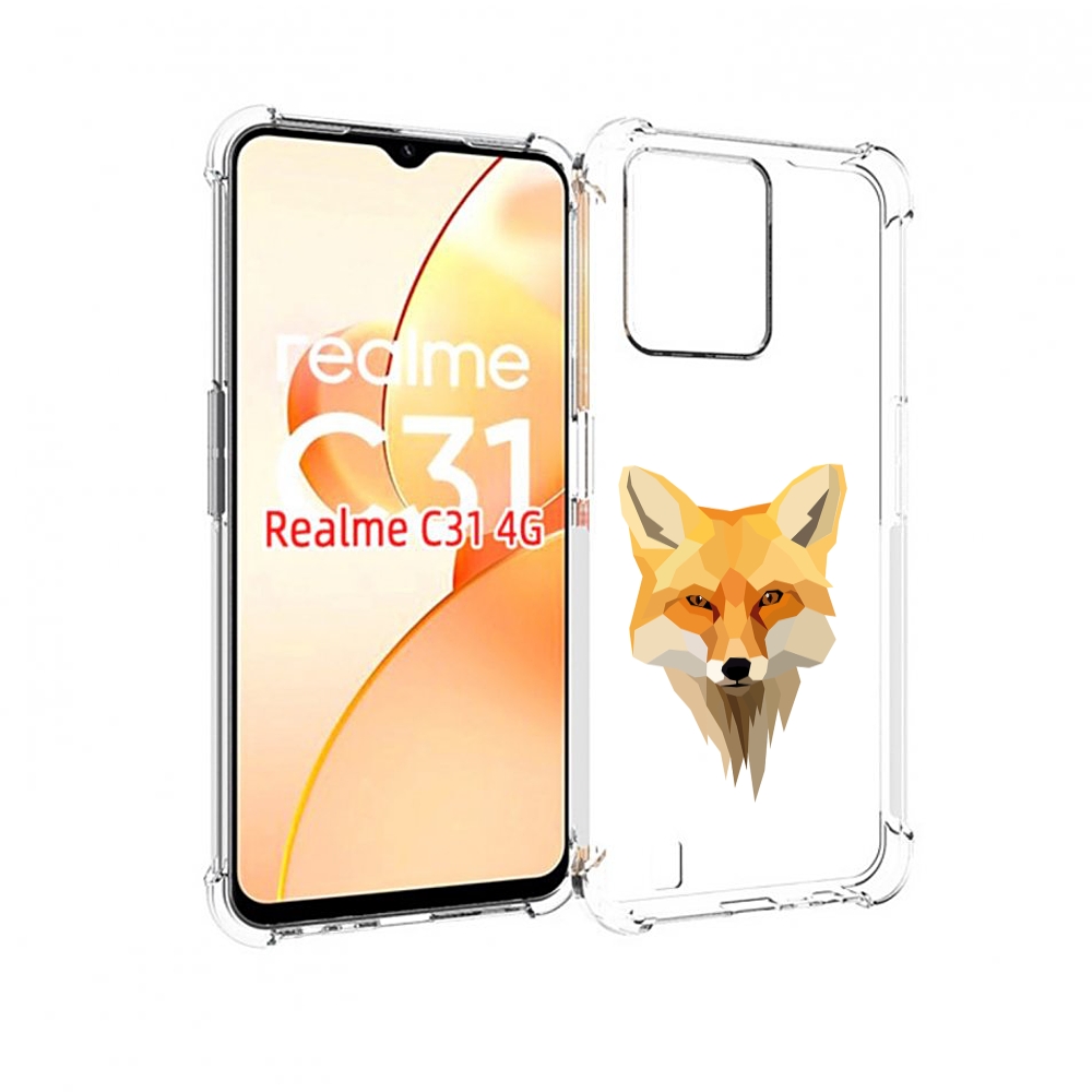 

Чехол MyPads голова-лисы для OPPO Realme C31, Прозрачный, Tocco