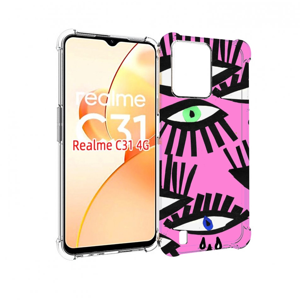 

Чехол MyPads глазки абстракция для OPPO Realme C31, Прозрачный, Tocco