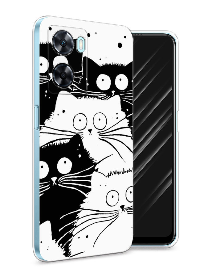 

Чехол Awog на OnePlus Nord N20 SE "Коты черно-белые", Черный;белый, 153450-2