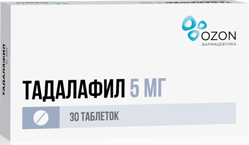 

Тадалафил, таблетки 5 мг, 28 шт.