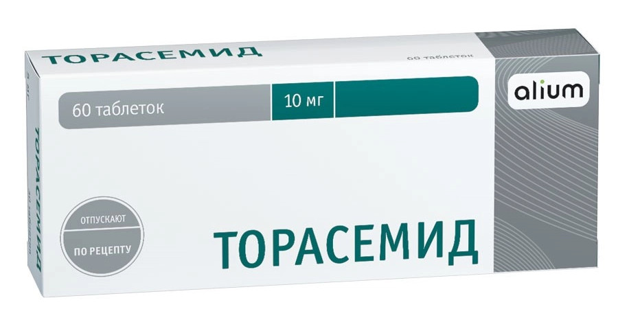 

Торасемид, таблетки 10 мг, 60 шт.