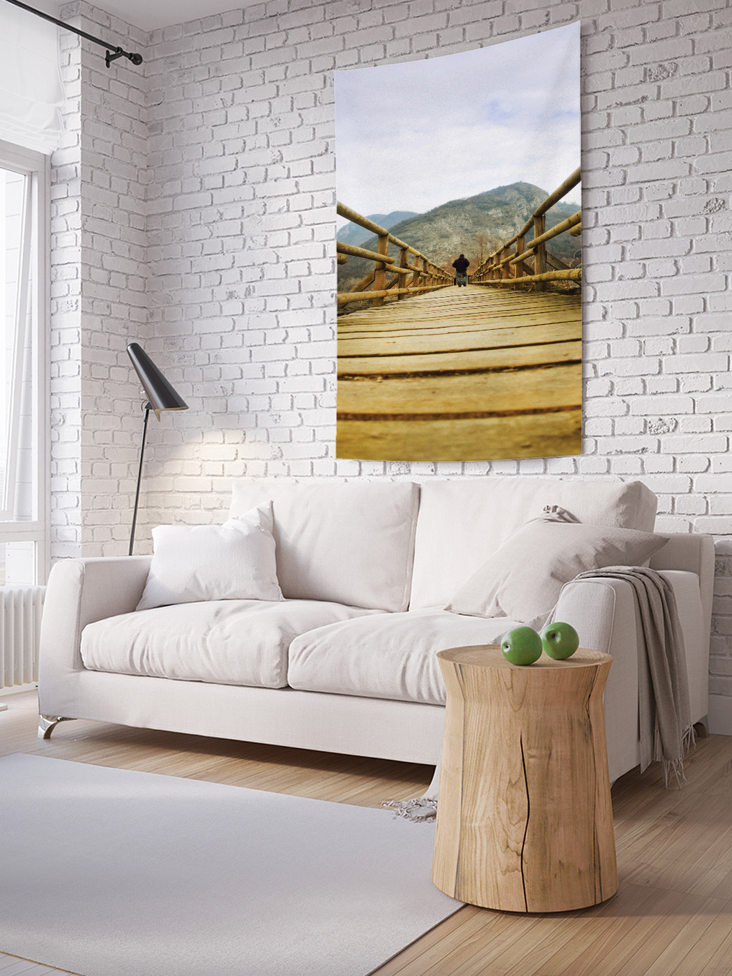 

Вертикальное фотопанно на стену JoyArty Деревянный помост у горы 100x150 см, Деревянный помост у горы