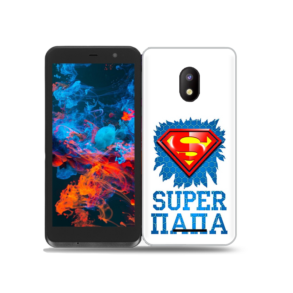 

Чехол MyPads Tocco для BQ 5045L Wallet Супер Папа, Прозрачный, Tocco