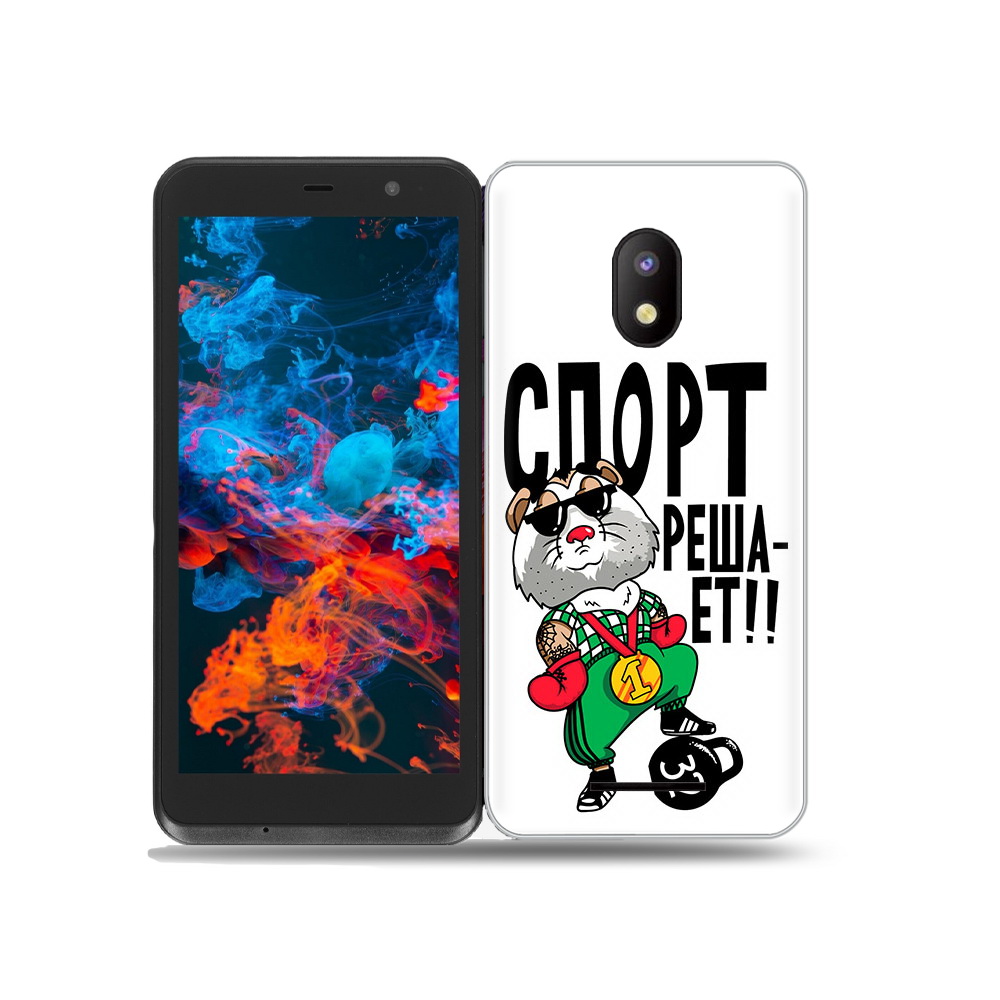 

Чехол MyPads Tocco для BQ 5045L Wallet Спорт решает, Прозрачный, Tocco