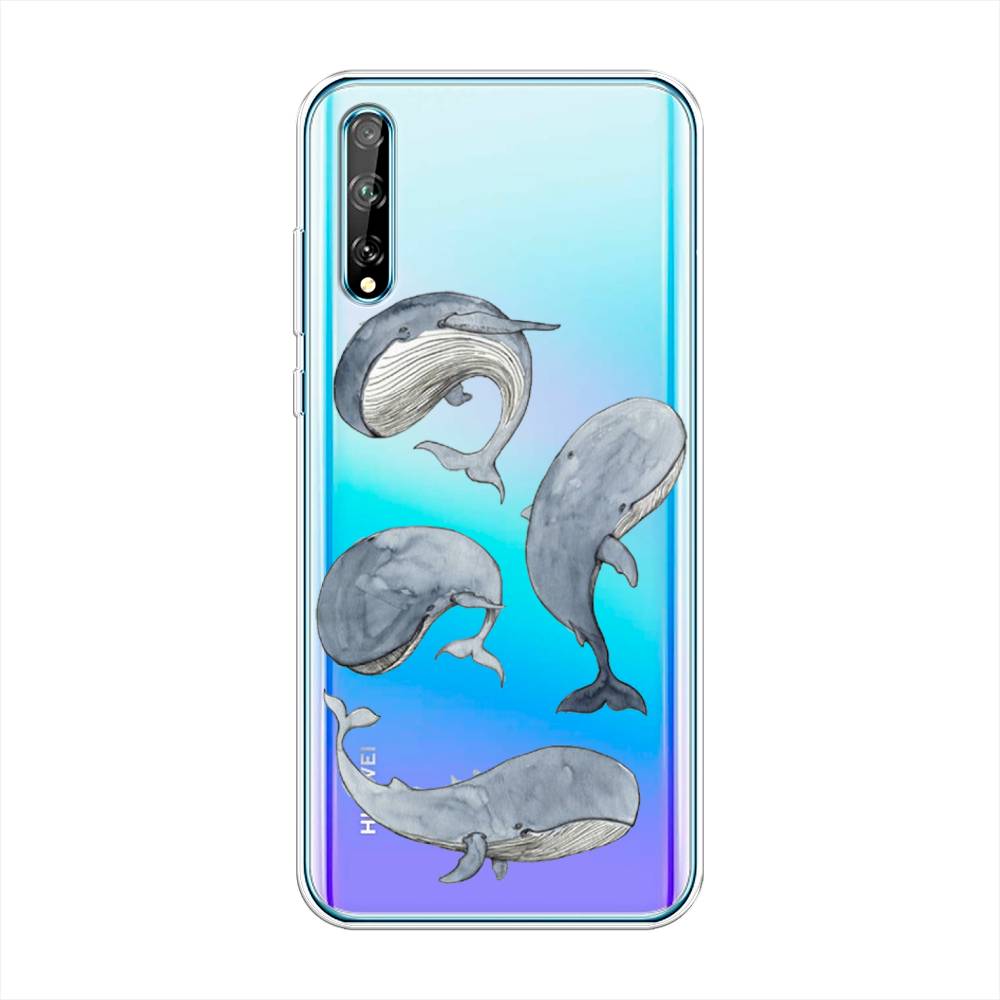 

Чехол Awog на Huawei Y8p "Киты", Белый;прозрачный;голубой, 6103450-1