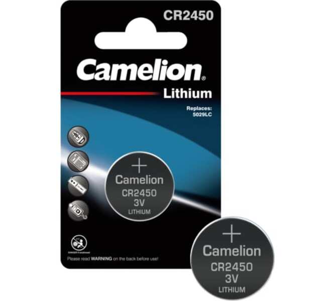 Батарейка Литиевая Lithium Таблетка 3v Упаковка 1 Шт. Cr2450-Bp1 Camelion 3072 Camelion ар