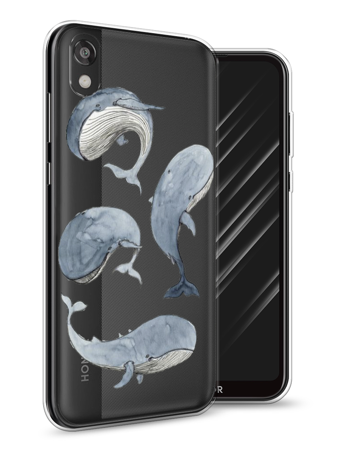 

Чехол Awog на Huawei Y5 2019 "Киты", Белый;прозрачный;голубой, 69050-1