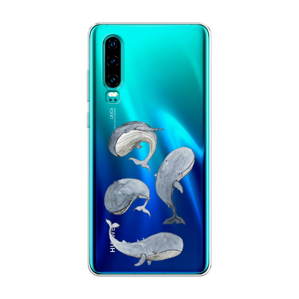 

Чехол Awog на Huawei P30 "Киты", Белый;прозрачный;голубой, 68550-1