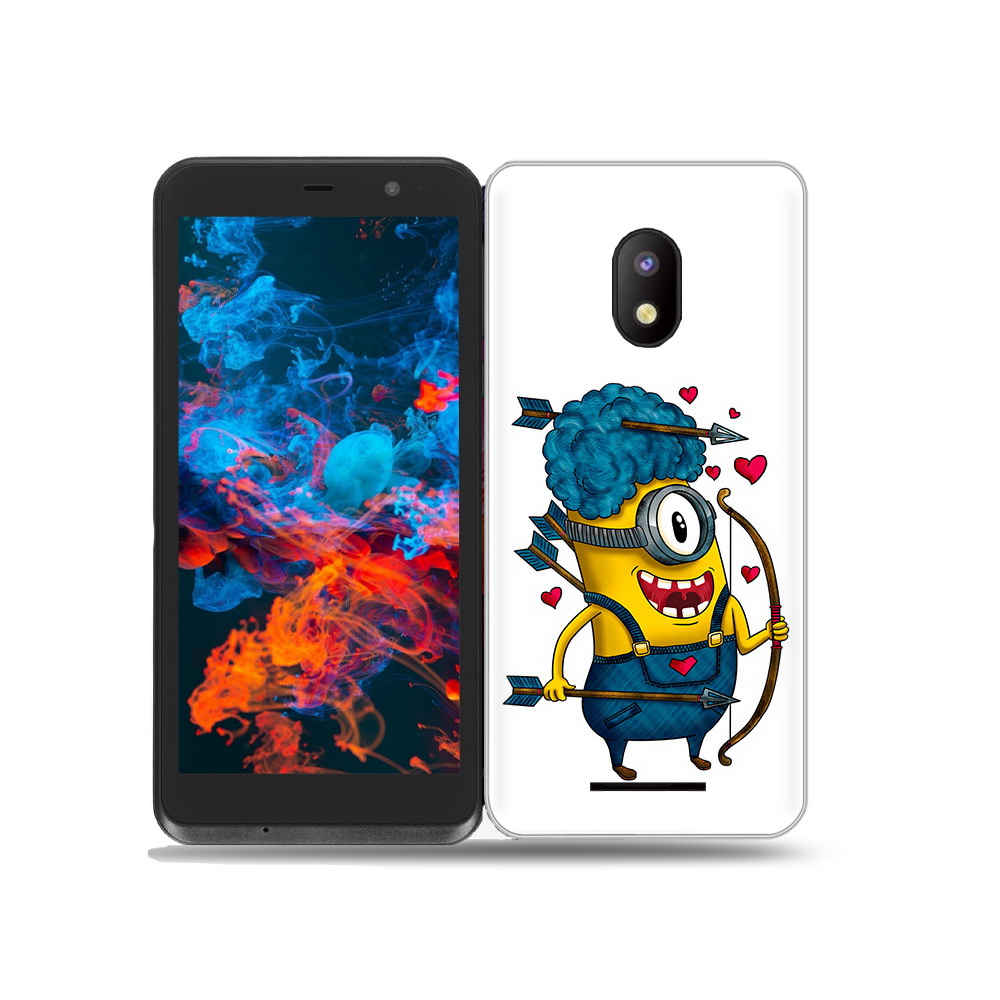 

Чехол MyPads Tocco для BQ 5045L Wallet Миньон купидон, Прозрачный, Tocco