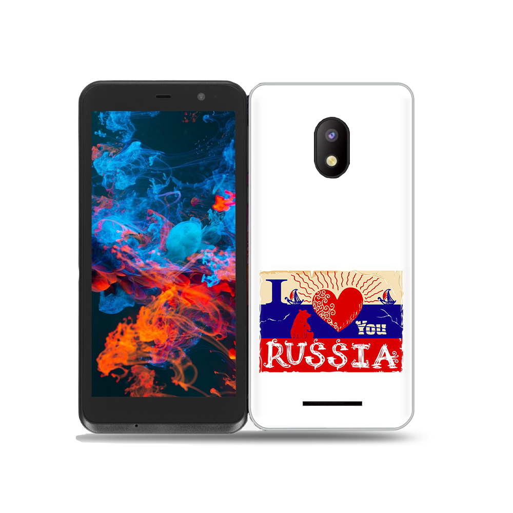 

Чехол MyPads Tocco для BQ 5045L Wallet Люблю Россию, Прозрачный, Tocco