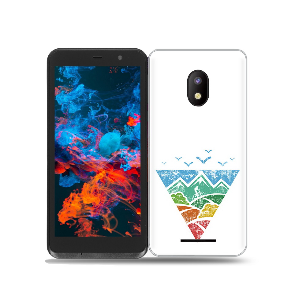 

Чехол MyPads Tocco для BQ 5045L Wallet Лес земля море чайки, Прозрачный, Tocco