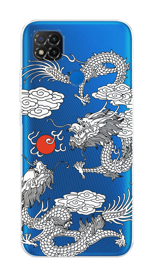 

Чехол на Xiaomi Redmi 9C "Драконы с ножом", Прозрачный;черный;белый, 39050-1