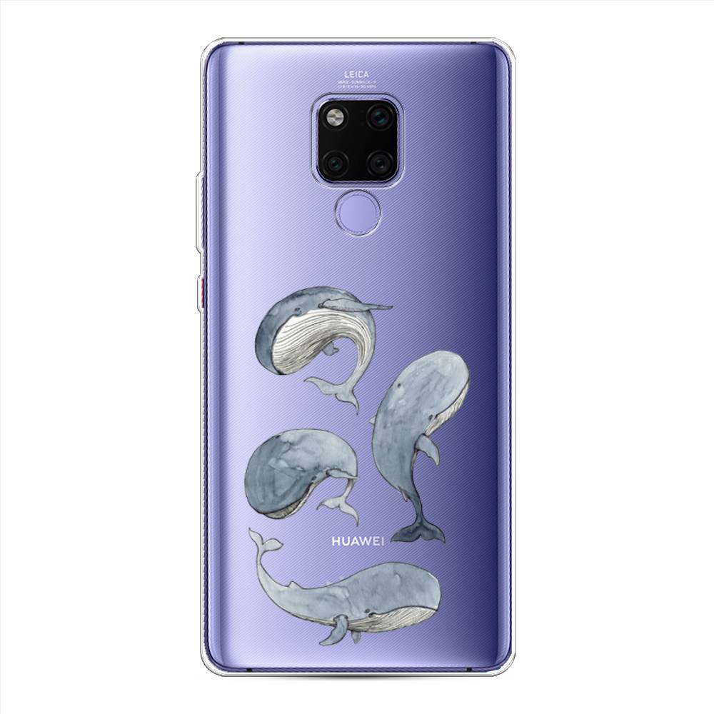 

Чехол Awog на Huawei Mate 20X "Киты", Белый;прозрачный;голубой, 66950-1