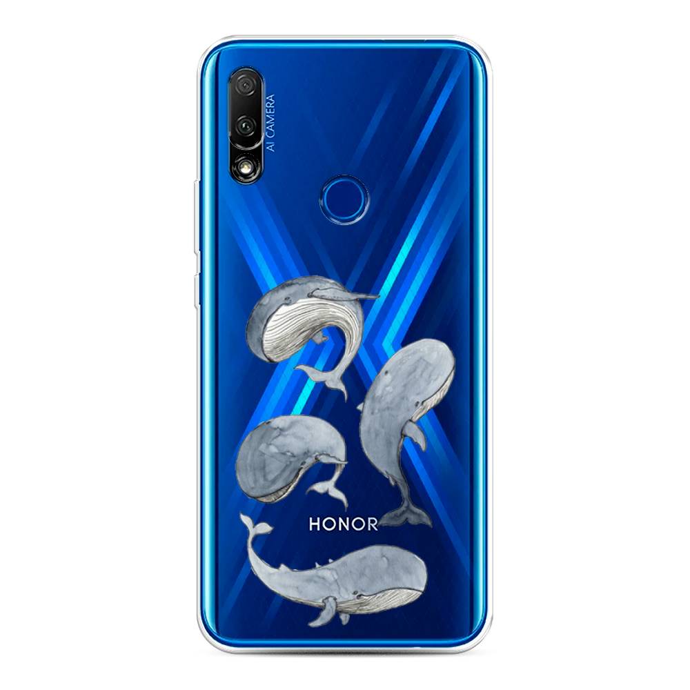 

Чехол Awog на Honor 9X "Киты", Белый;прозрачный;голубой, 69950-1