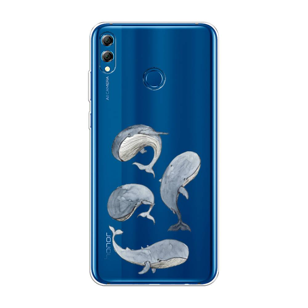 

Чехол Awog на Honor 8X Max "Киты", Белый;прозрачный;голубой, 66550-1