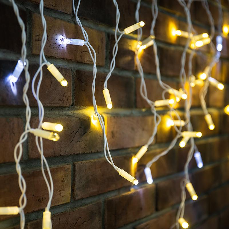 

Гирлянда светодиодная Neon-Night бахрома 1029742 4,8м белый теплый