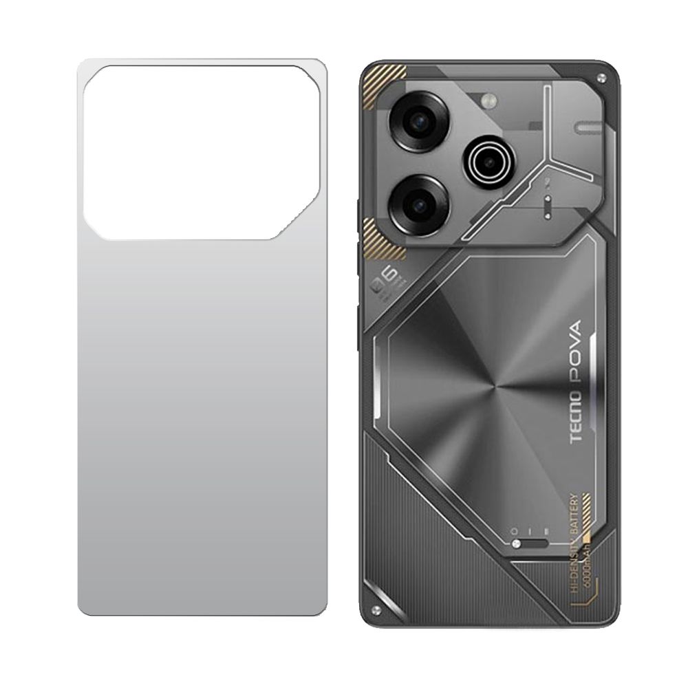 

Стекло защитное гибридное Матовое Krutoff для Tecno Pova 6 Pro задняя сторона