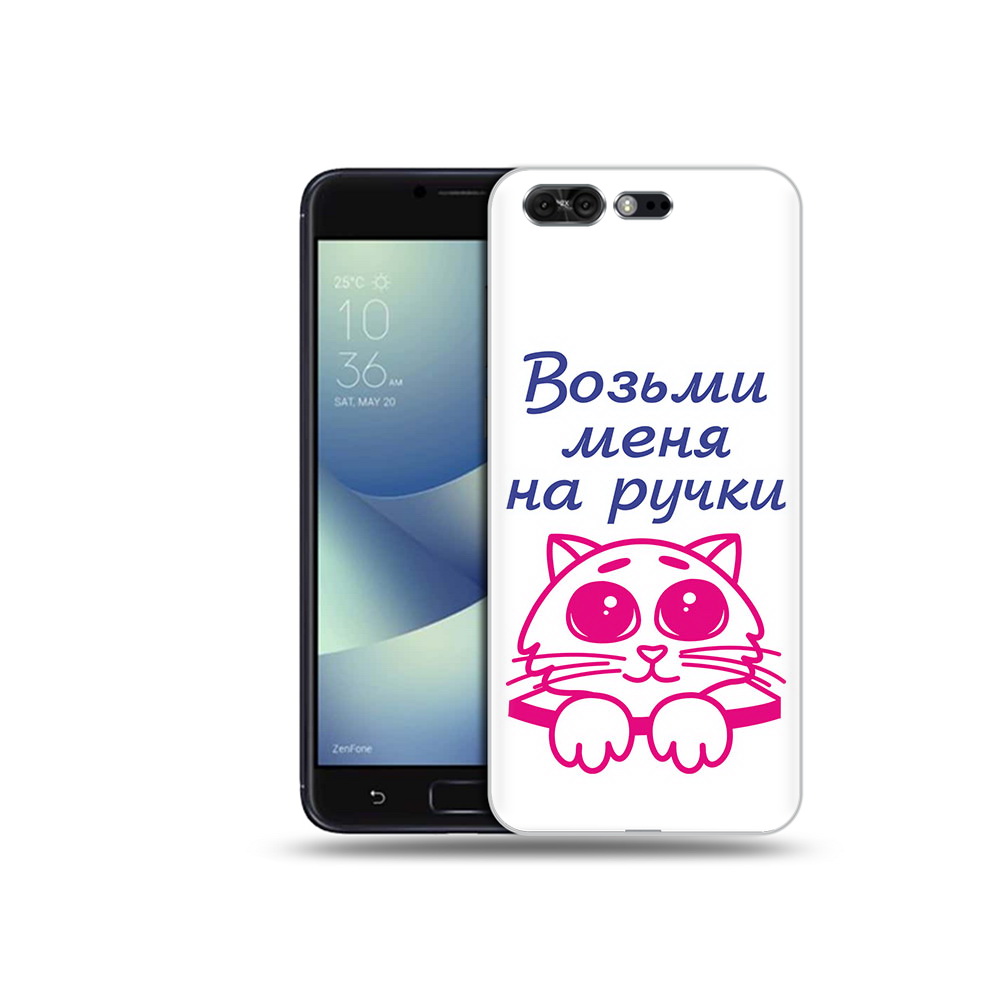 

Чехол MyPads Tocco для Asus ZenFone 4 Pro (ZS551KL) мяу, Прозрачный, Tocco