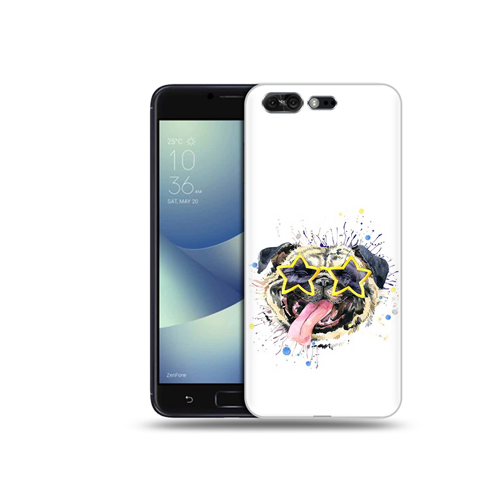 

Чехол MyPads Tocco для Asus ZenFone 4 Pro (ZS551KL) мопс боксер, Прозрачный, Tocco