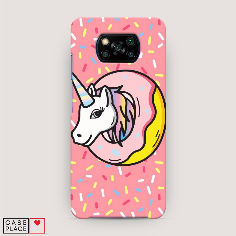 

Пластиковый чехол "Единорог в пончике" на Xiaomi Poco X3 NFC, 39220-1