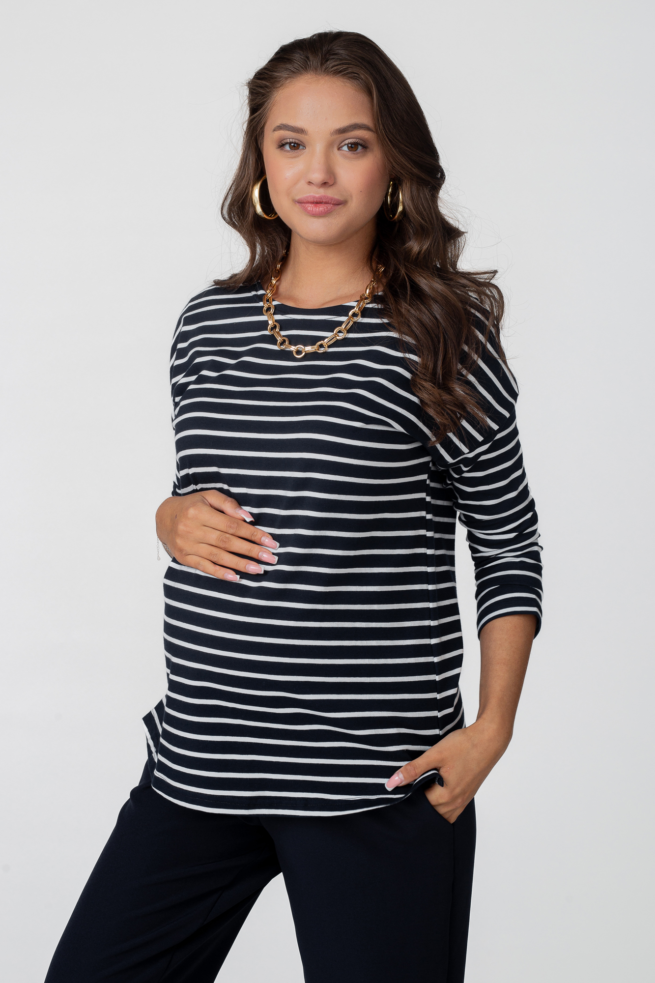 Лонгслив для беременных женский Magica Bellezza 03-52223MB синий 42