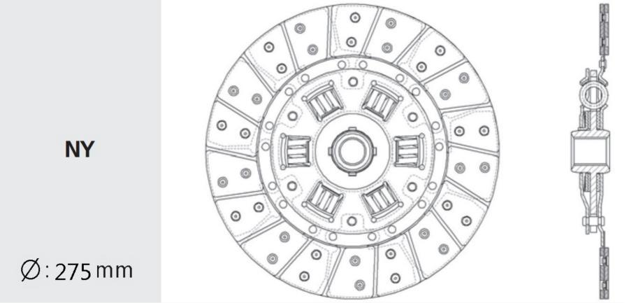 Диск сцепления HYUNDAI HD65,72,78, County HD43