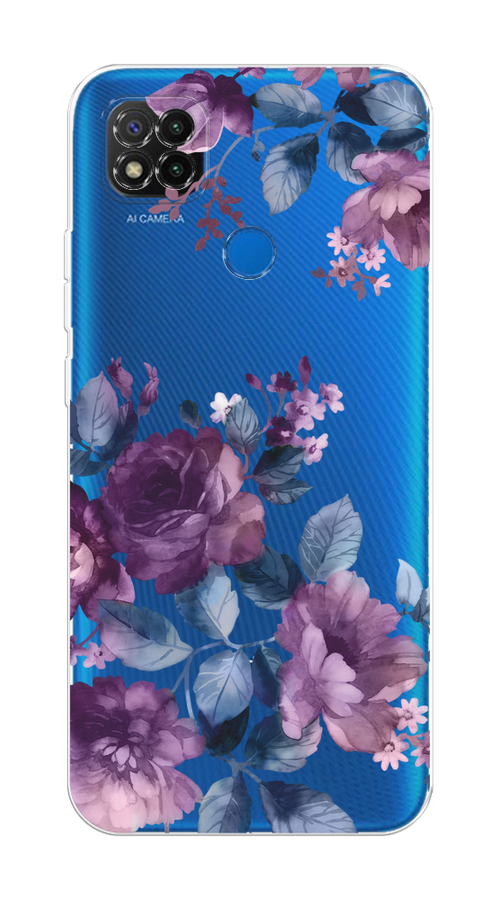 

Чехол на Xiaomi Redmi 9C "Purple Blossoms", Синий;фиолетовый, 39050-1