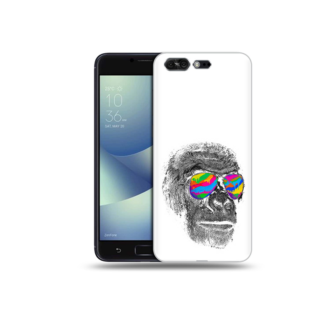 Чехол MyPads Tocco для Asus ZenFone 4 Pro (ZS551KL) крутая обезьяна в очках