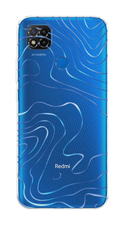 

Чехол на Xiaomi Redmi 9C "Blue lines", Прозрачный;синий, 39050-1