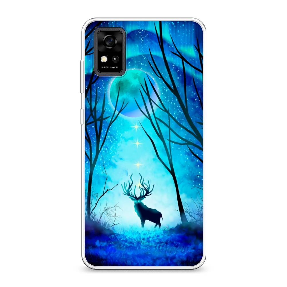 

Чехол на ZTE Blade A31 "Олень северное сияние", Синий;черный;голубой, 134650-1
