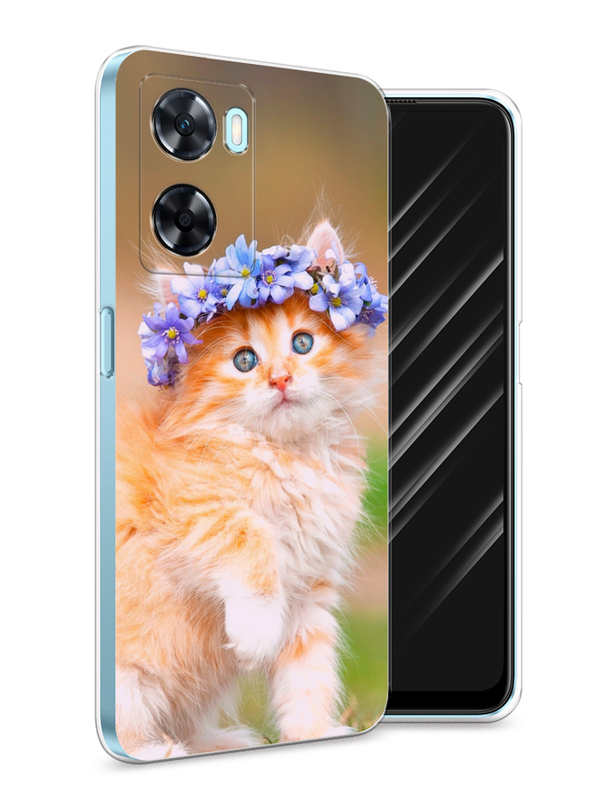 

Чехол Awog на OnePlus Nord N20 SE "Рыжий кот в венке", Коричневый;синий, 153450-1