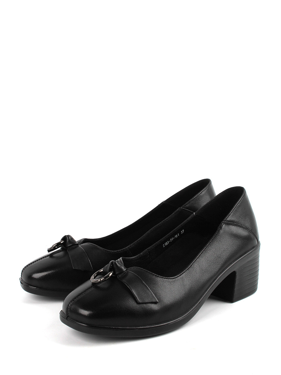 Туфли женские 21R3-20-101 черные 40 RU BERTEN. Цвет: черный