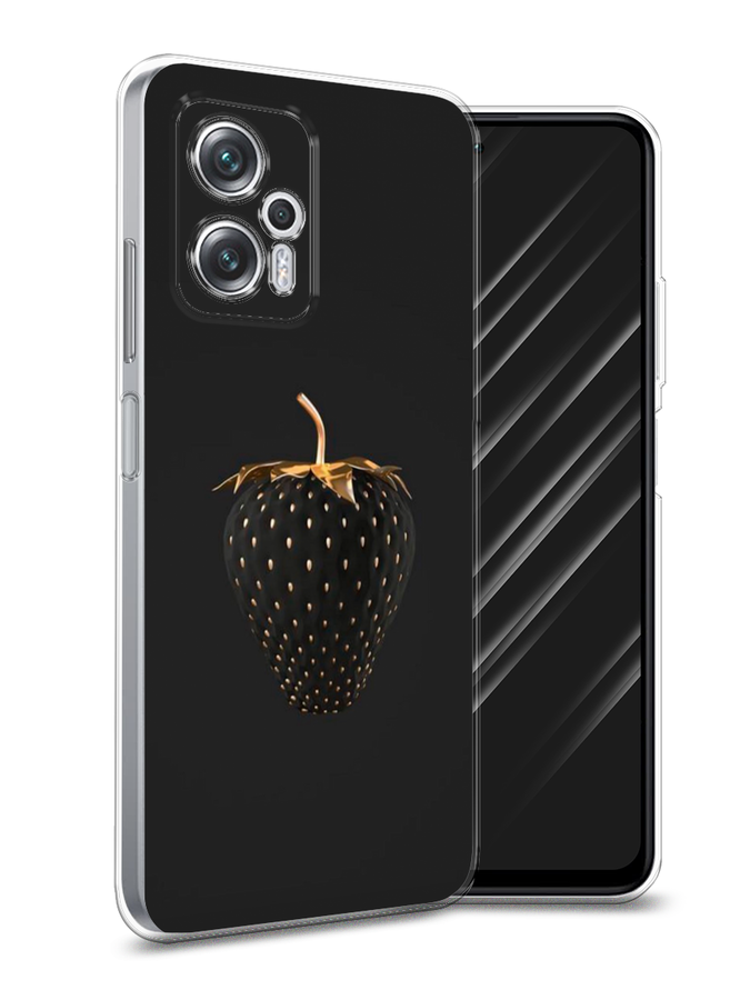 

Чехол Awog на Poco X4 GT/Redmi Note 11T Pro/11T Pro Plus "Черно-золотая клубника", Разноцветный, 315550-10