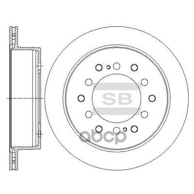 

Диск Тормозной Задний Toyota Land Cruiser 90/120 Sd4039 Sangsin brake арт. SD4039