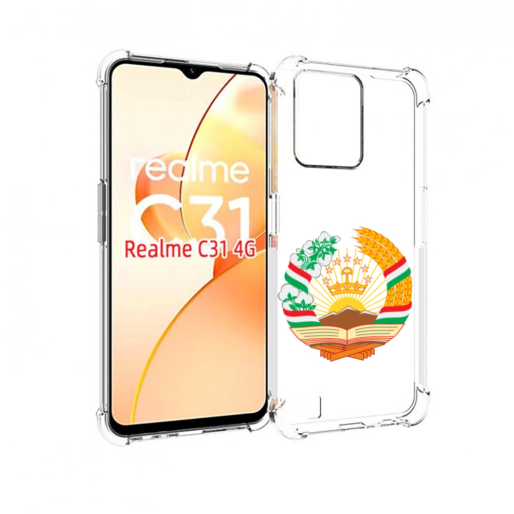 

Чехол MyPads герб-таджикистана для OPPO Realme C31, Прозрачный, Tocco