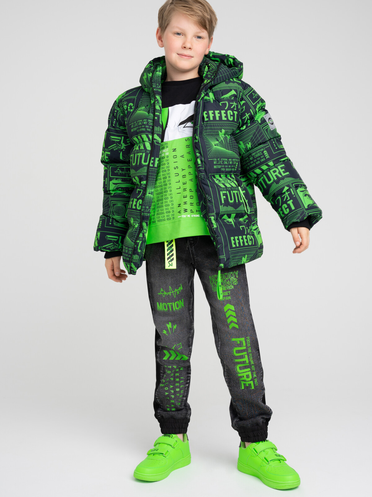 Куртка текстильная с полиуретановым покрытием для мальчиков PlayToday, цветной, 128