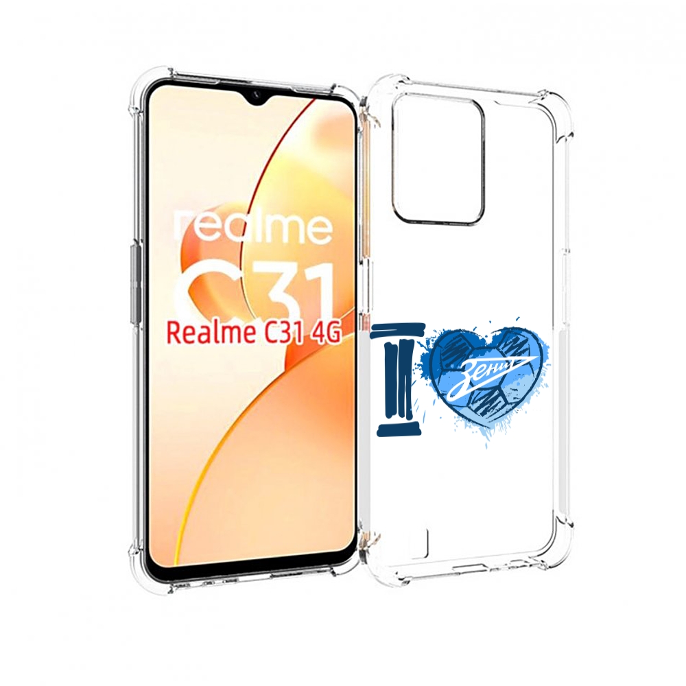 

Чехол MyPads ФК я люблю зенит для OPPO Realme C31, Прозрачный, Tocco